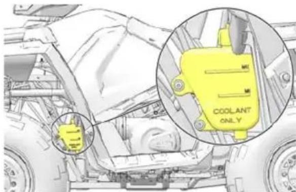 POLARIS Sportsman 450 HO Utility (2019) - LIQUIDE DE REFROIDISSEMENT DANS LE VASE D'EXPANSION - 1