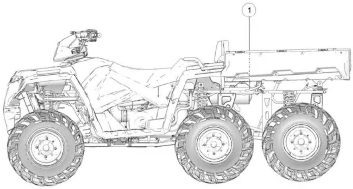 POLARIS Sportsman 450 HO Utility (2019) - DéCHARGEMENT DU COFFRE DE RANGEMENT (LE CAS ÉCHÉANT) - 1