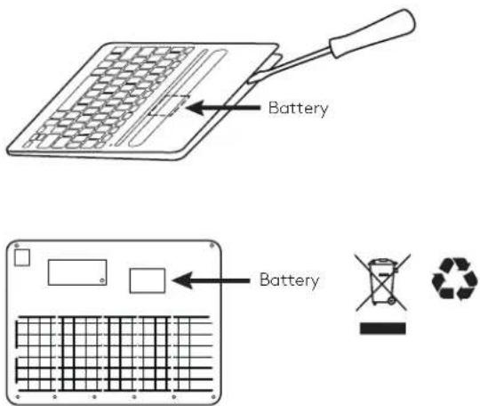 LOGITECH Slim Folio Pro - BATTERY REMOVAL FOR RECYCLING - 1