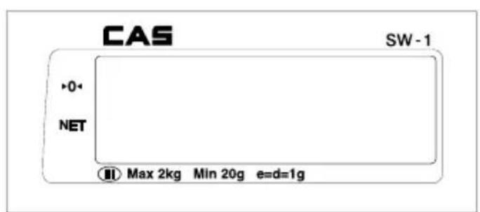 CAS SW-1 •0+ NET Max 2kg Min 20g e=d=1g