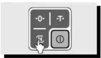 Digital calculator interface with numeric keypad and control buttons, showing display and function icons