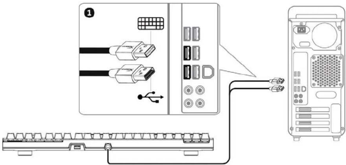 KINGSTON Hyperx Alloy Elite - Installation der Tastatur - 1