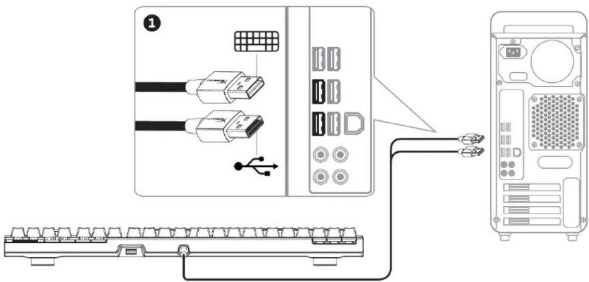 KINGSTON Hyperx Alloy Elite - Cai dát bàn phim: - 1
