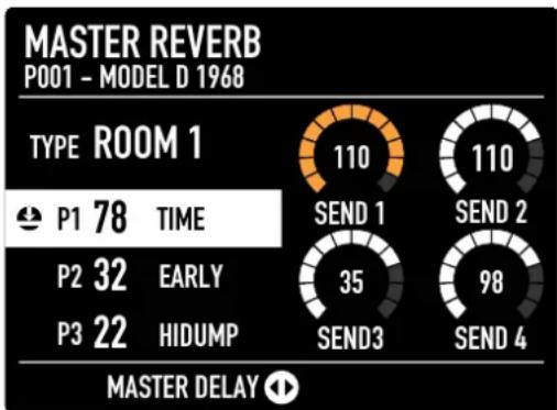 Studiologic Numa X Piano GT - Master Reverb (réverbération générale) - 3