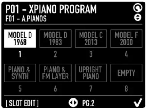Studiologic Numa X Piano GT - Ajouter un programme à un favori - 1