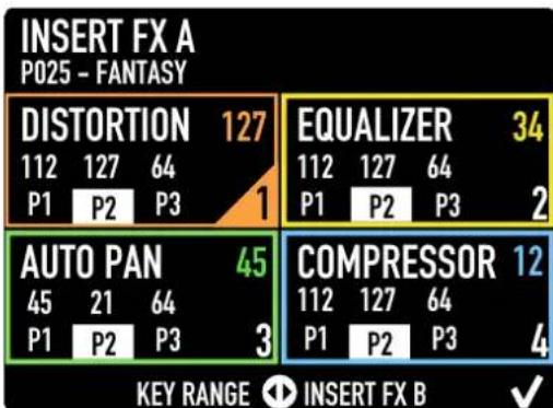 Studiologic Numa X Piano GT - Insert FX A (effet d'insertion A) - 1