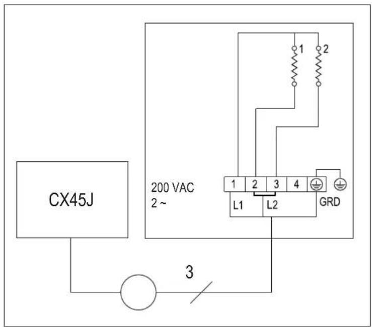 HARVIA Delta D23 HD230400 - Anschluß des Steuergerätes und der Fühler (D-E) - 4