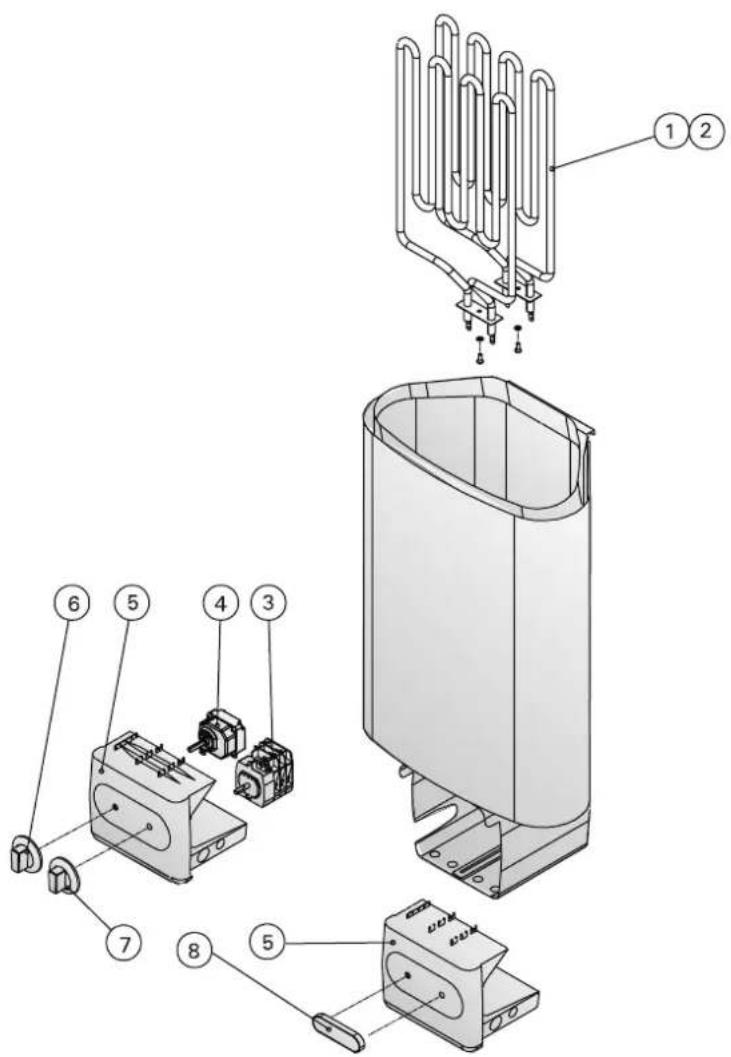 HARVIA Delta D23 HD230400 - ERSATZTEILE - 1