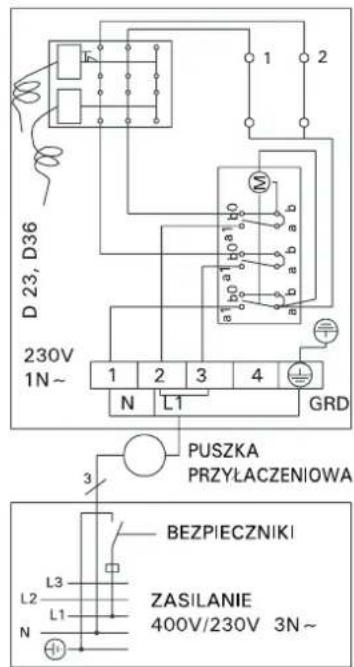 HARVIA Delta D23 HD230400 - Instalowanie modułu sterującego i czujników (D-E) - 6
