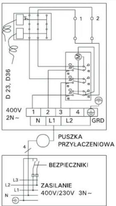 HARVIA Delta D23 HD230400 - Instalowanie modułu sterującego i czujników (D-E) - 5