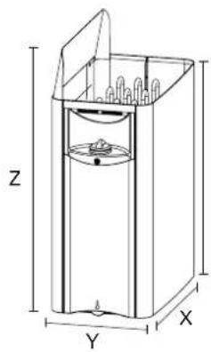 HARVIA The Wall SW80 HSW8U1B - Place and Safety Distances - 3