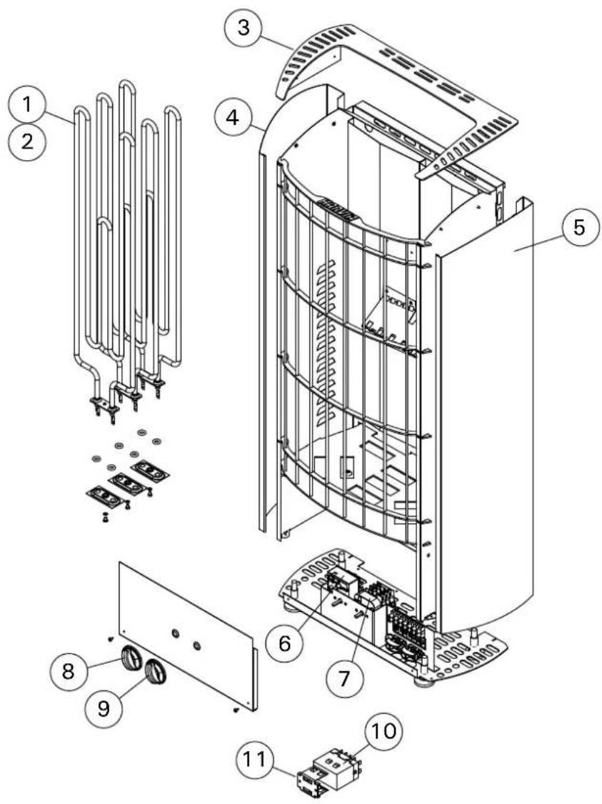 HARVIA Figaro FG70 HFG700400M - 4.ERSATZTEILE - 1