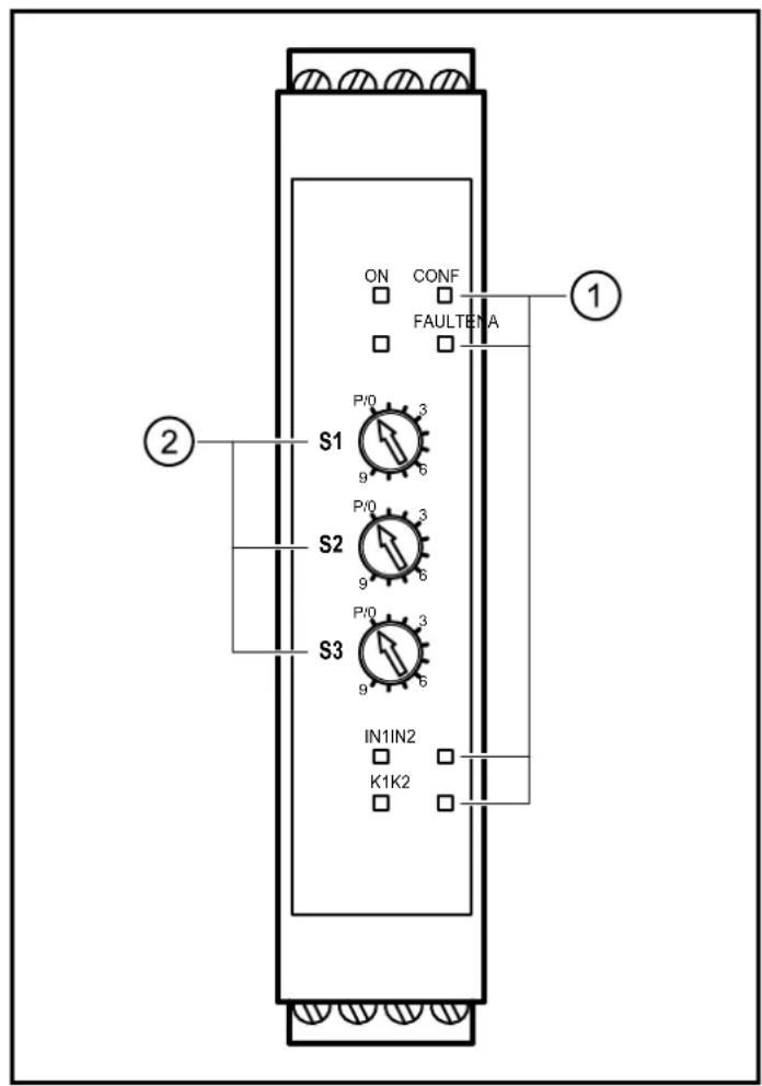 IFM DD111S - Éléments de visualisation et éléments de service - 2