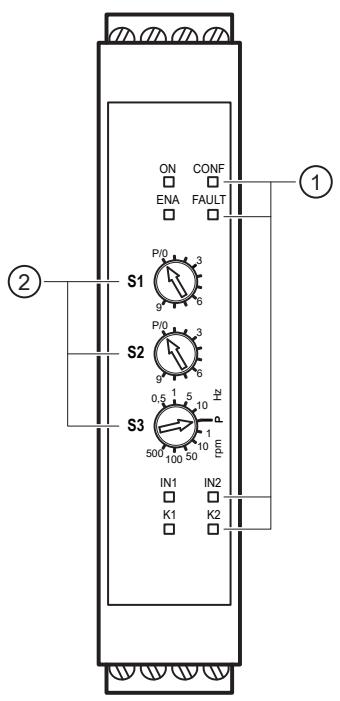 IFM DD111S - Operating and display elements - 1