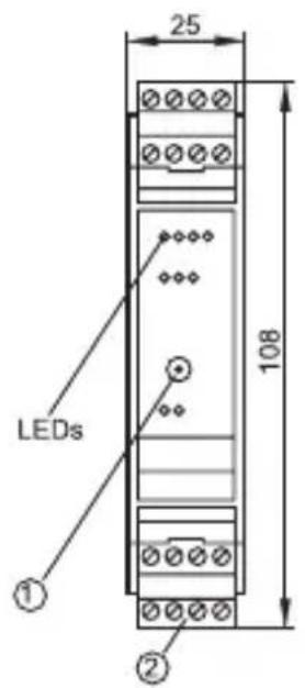 IFM AC009S - Schéma d'encombrement - 1