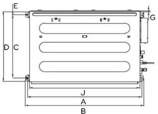 LG UL12FH - Positie van de ophangbout - 1