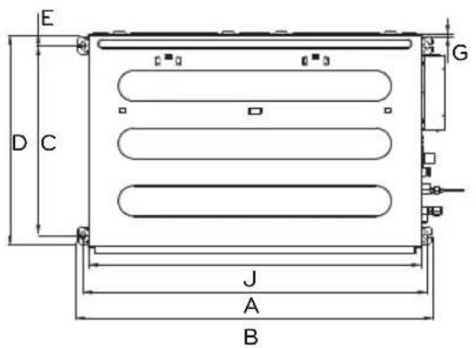 LG UL12FH - Position du boulon de suspension - 1