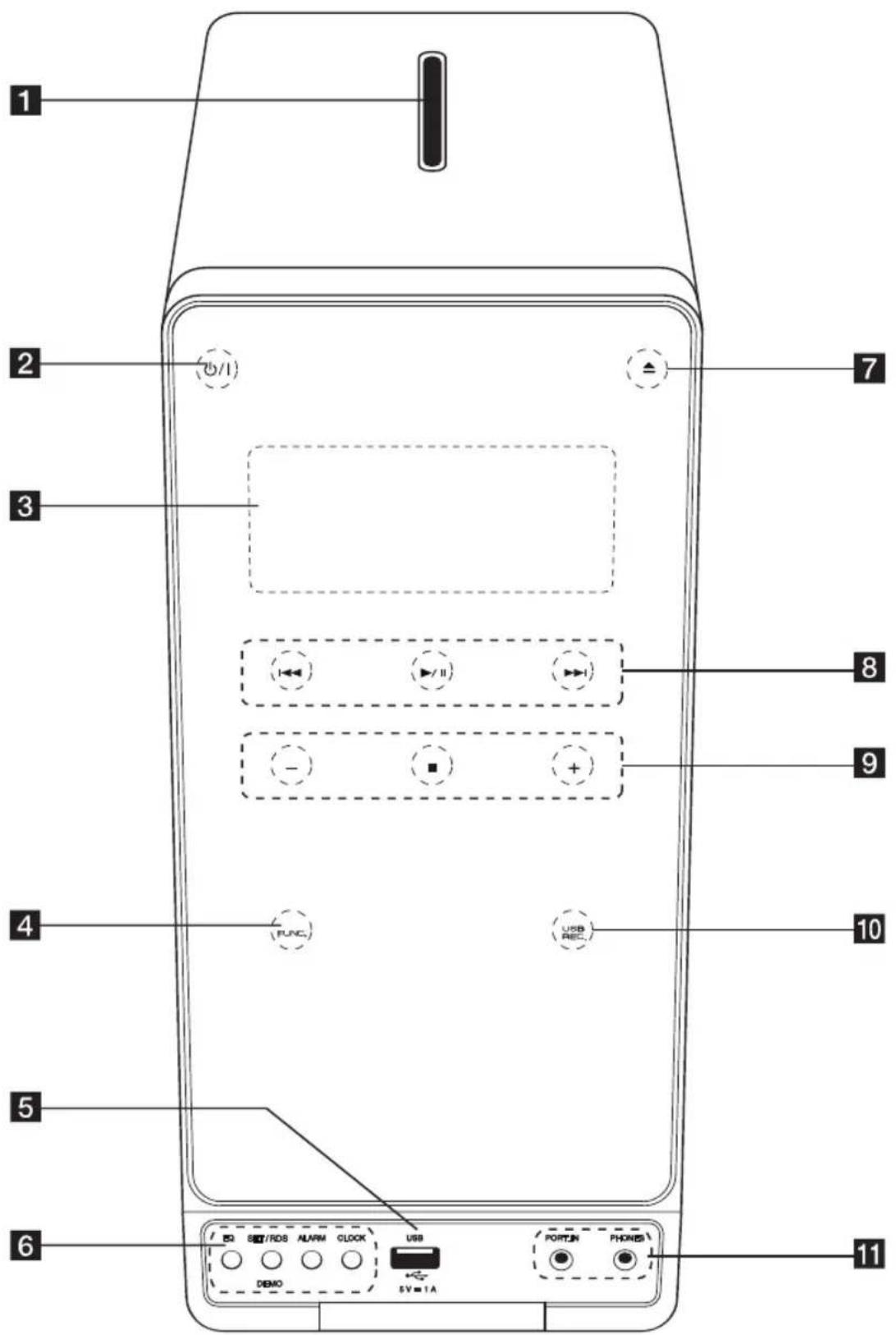 LG FA168DAB - Panneau avant - 1
