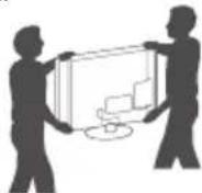 LG 28LX330C - Lifting and moving the TV - 3