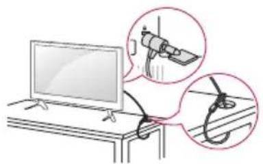 LG 28LX330C - Korzystanie z systemu zabezpieczającego kensington - 1