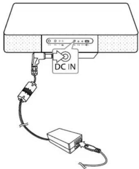 LG CM3430BDAB - Branchement de l'adaptateur secteur - 1