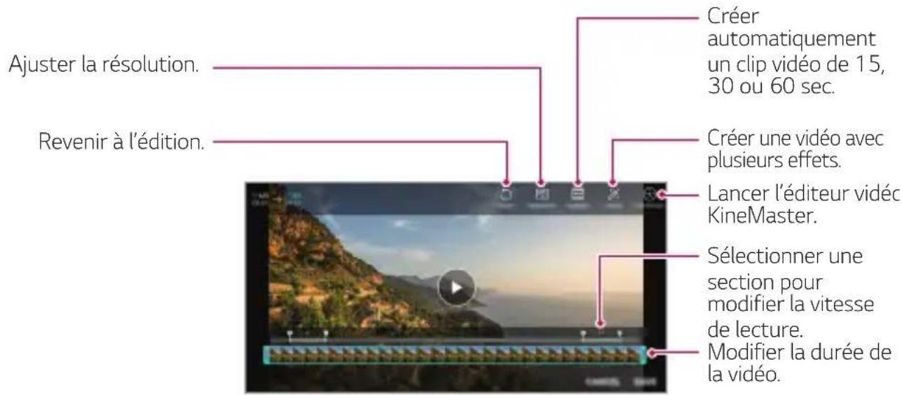 LG LMX510EW - Modification des vidéos - 1