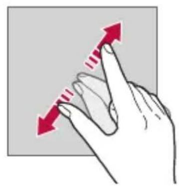 LG LMX510EW - Finger zusammen bewegen oder auseinanderziehen - 2