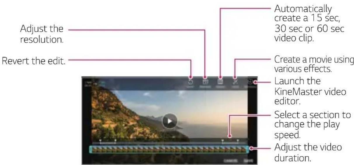 LG LMX510EW - Editing videos - 1