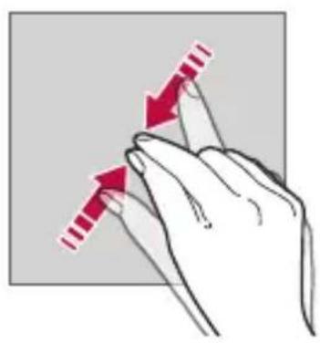 LG LMX510EW - Finger zusammen bewegen oder auseinanderziehen - 1