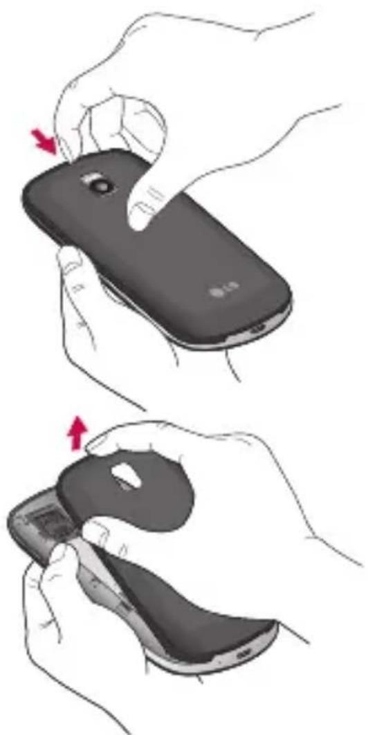 LG P505R - Installing the SIM card and battery - 1