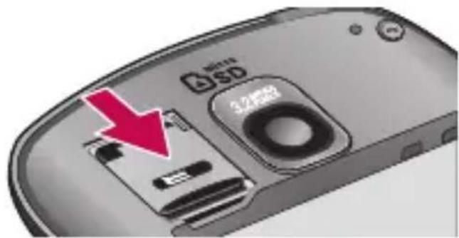 LG P505R - Pour insérer la carte mémoire: - 3