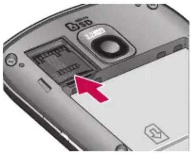 LG P505R - To insert a memory card: - 2