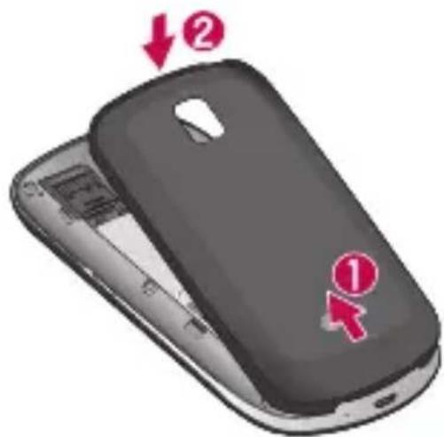 LG P505R - Installing the SIM card and battery - 4