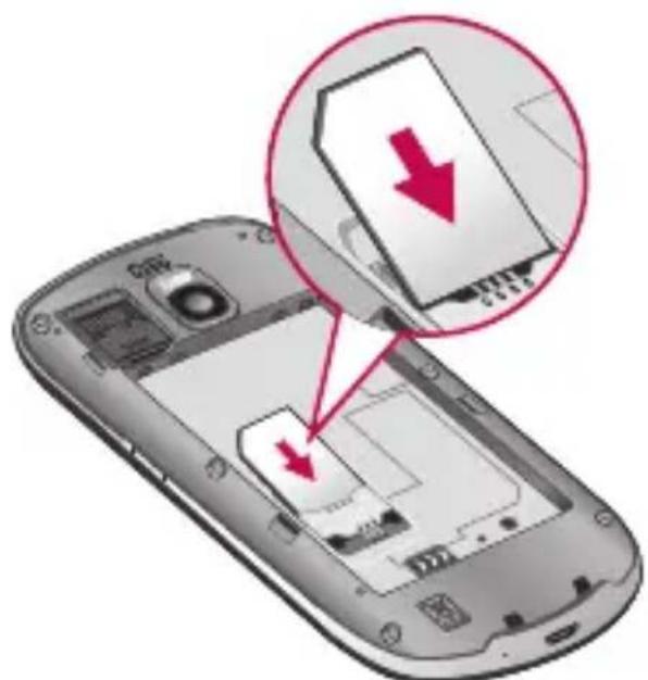 LG P505R - Installing the SIM card and battery - 2