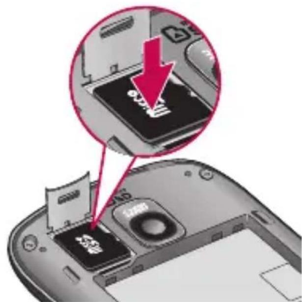 LG P505R - Pour insérer la carte mémoire: - 4