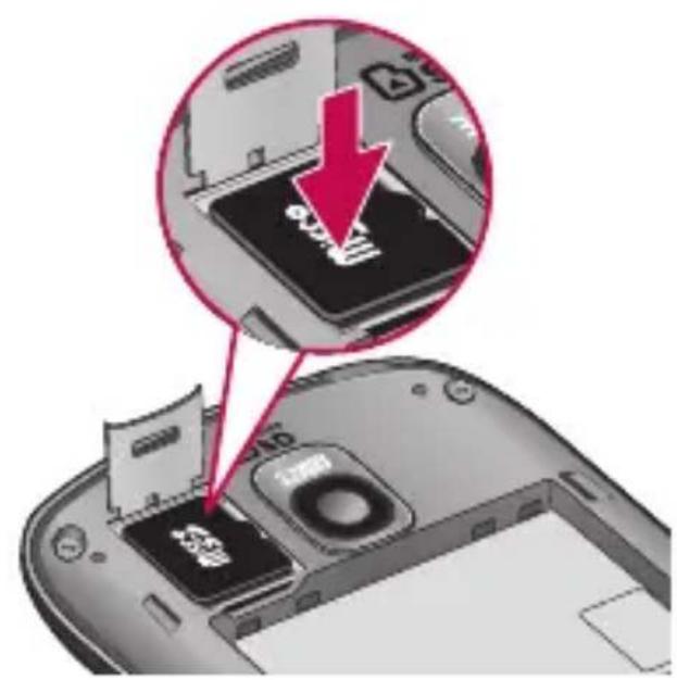 LG P505R - To insert a memory card: - 3
