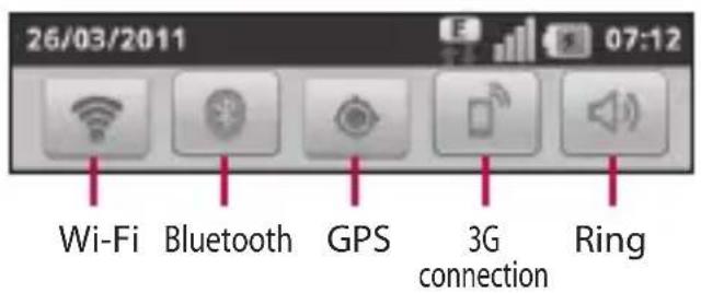 LG P505R - Notifications panel - 1