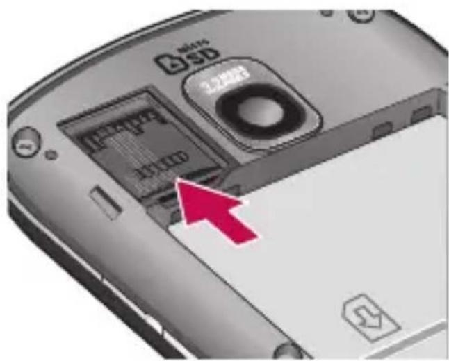 LG P505R - Pour insérer la carte mémoire: - 2