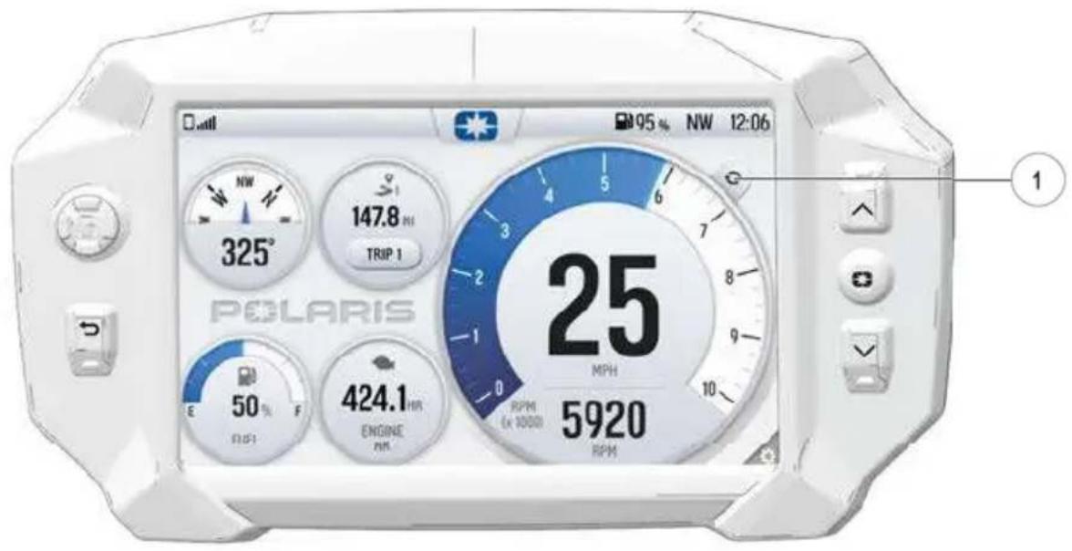 POLARIS 850 Indy Adventure 137 (2022) - MODE APERÇU DES INDICATEURS - 1