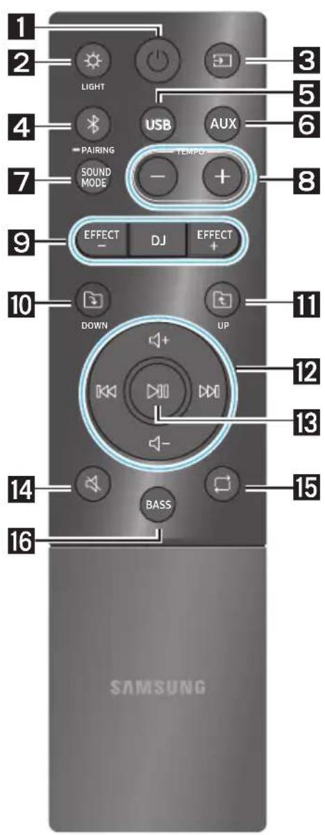 SAMSUNG MXST40B - USING THE REMOTE CONTROL - 1