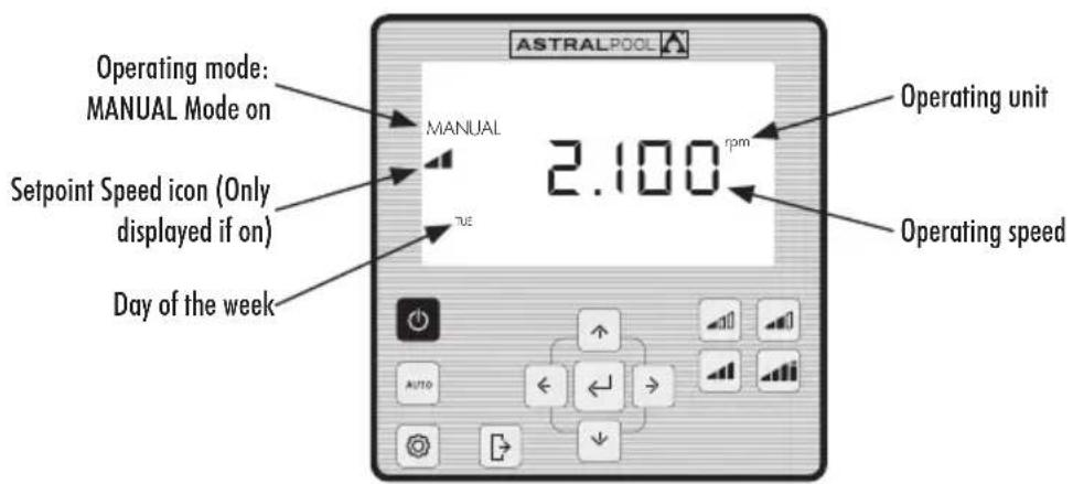 ASTRALPOOL Victoria Plus Silent - MANUAL MODE SCREEN: - 1
