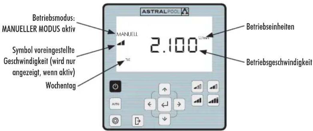 ASTRALPOOL Victoria Plus Silent - BILDSCHIRM MANUELLER MODUS: - 1