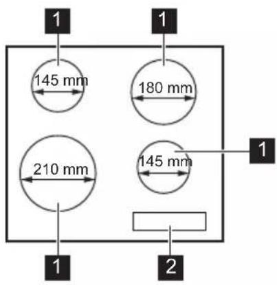 ELECTROLUX LIB60424CK - Kaitinimo paviršių planas - 1