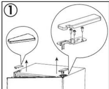 DANBY DBM187E1WDB - INSTRUCCIONES DE INVERSION DE PUERTA - 1