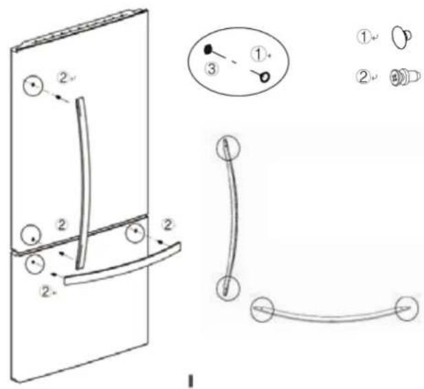 DANBY DBM187E1WDB - INSTALLACION DE MANIJA DE PUERTA - 1
