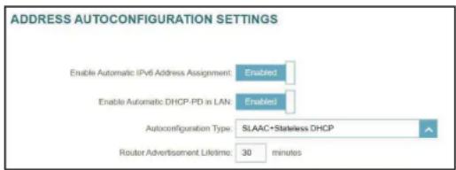 D-LINK Eagle Pro AI G415 - Paramètres avancés... Paramètres de configuration automatique de l'adresse - 1