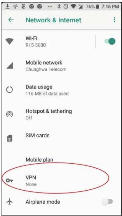 D-LINK Eagle Pro AI G415 - Android Instructions de configuration du VPN - 2
