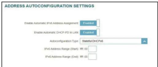 D-LINK Eagle Pro AI G415 - Paramètres avancés... Paramètres de configuration automatique de l'adresse - 3