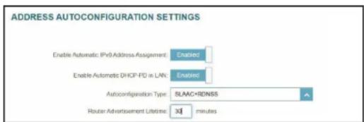 D-LINK Eagle Pro AI G415 - Paramètres avancés... Paramètres de configuration automatique de l'adresse - 2