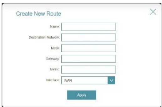 D-LINK Eagle Pro AI G415 - Routes statiques - IPv4 - 2